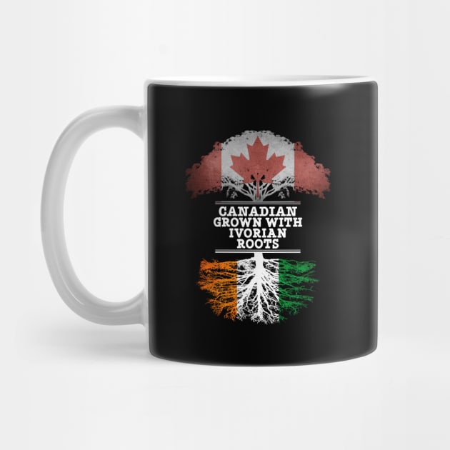 Canadian Grown With Ivorian Roots - Gift for Ivorian With Roots From Ivory Coast by Country Flags